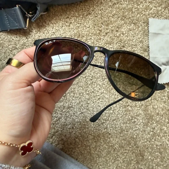 Dark Red Ray-Ban Erika Frame Sunglasses - Picture 5 of 7